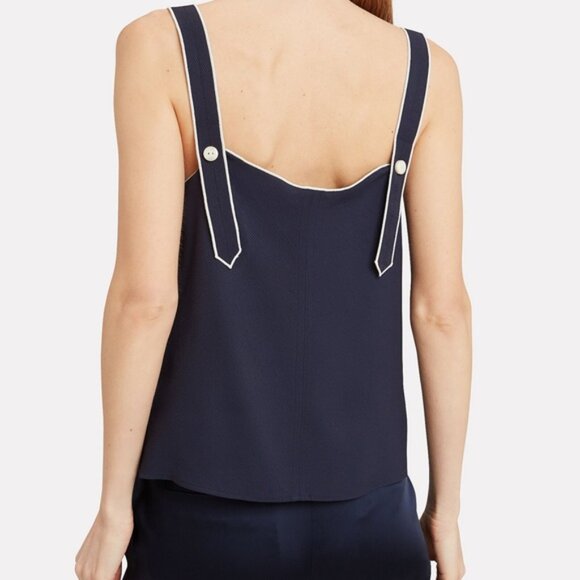 Rag & Bone Tops | Rag And Bone Tia Navy Tank Summer White Buttons - Size S - Picture 3 of 10